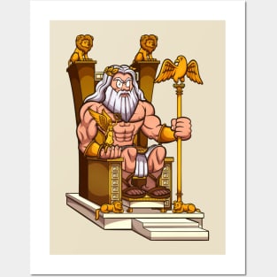 Zeus On Throne Posters and Art